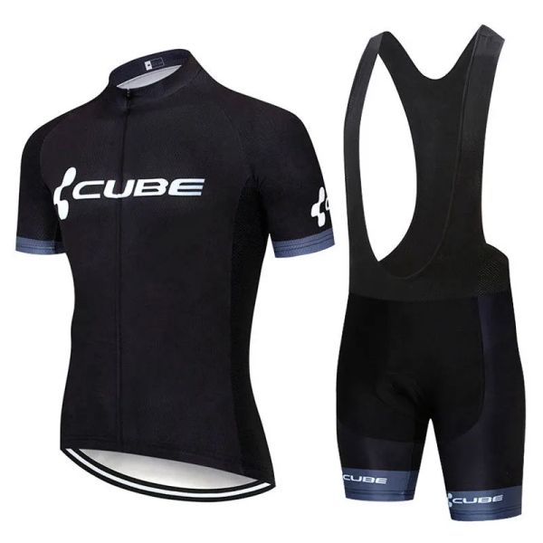 Image of Men CUBECycling Jersey Sets Scott Cycling Jersey Set Short Sleeve for Men&#039;s Anti-UV Bike Bike Jersey Set Bicycle Pro Team Summer Cycle Clothing