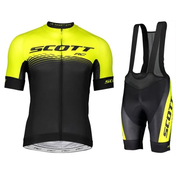 Image of 2023 SCOTT Cycling Set Bike Uniform Summer Cycling Jersey Set Road Bicycle Jerseys MTB Bicycle Wear Breathable Cycling Clothing