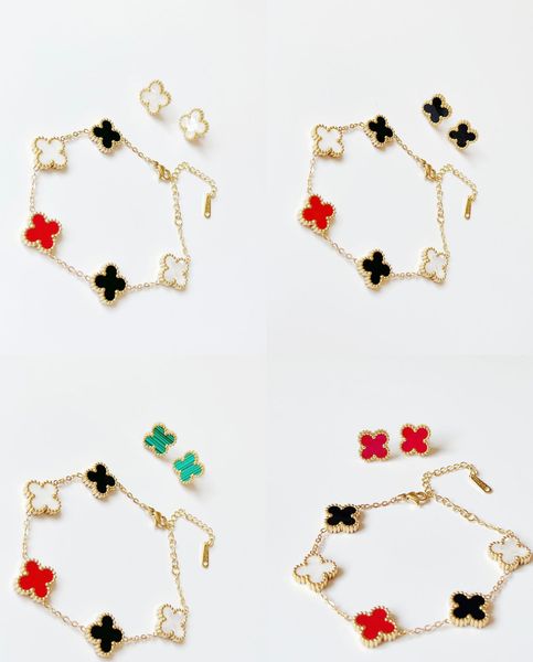 Van clover Four Leaf Top quality Luxury Designer Jewelry Fashion Women Flower Bracelet Necklace Earring Classic Christmas Birthday New Year valentine
Van clover Four Leaf Top quality Luxury Designer Jewelry Fashion Women Flower Bracelet Necklace Earring Classic Christmas Birthday New Year valentine