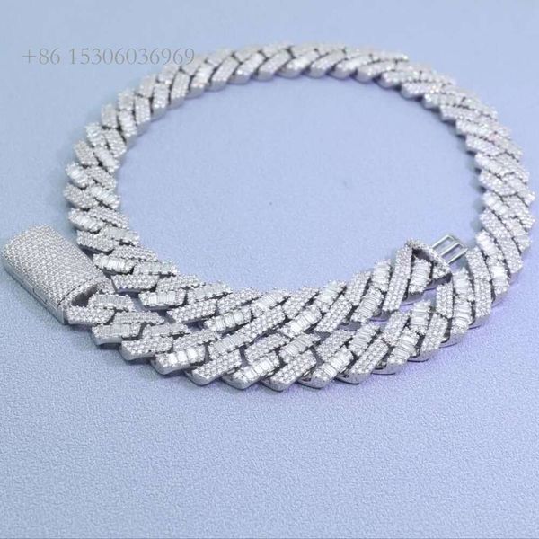Prong Custom Diamond Pure Sterling Sier Gra Heavy Vvs 15Mm Moissanite Cuban Baguette Cuban Link Chain
Prong Custom Diamond Pure Sterling Sier Gra Heavy Vvs 15Mm Moissanite Cuban Baguette Cuban Link Chain