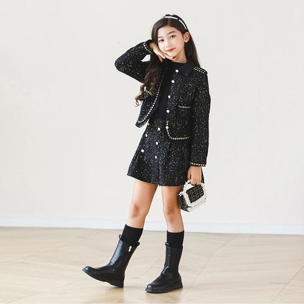 Clothing Sets Girls Princess Kids Little Fragrant Coat Half Length Skirt Two Piece Teenager Show Party Child Sequins Dress Y 8f52, Black
Clothing Sets Girls Princess Kids Little Fragrant Coat Half Length Skirt Two Piece Teenager Show Party Child Sequins Dress Y 8f52, Black