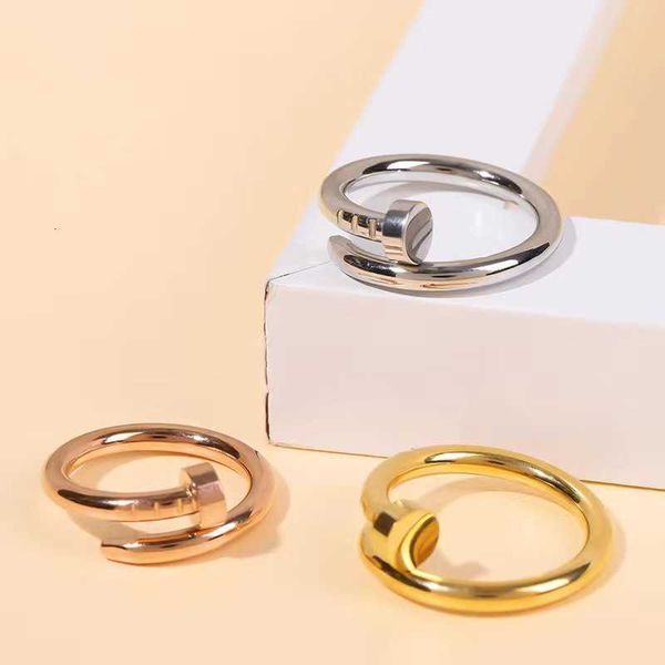 Nail Ring Designer Charm Jewelry Fashion Classic jewelry High Grade Diamond Inlaid nail ring without Titanium Steel Stainless Couple Christmas Gift
Nail Ring Designer Charm Jewelry Fashion Classic jewelry High Grade Diamond Inlaid nail ring without Titanium Steel Stainless Couple Christmas Gift