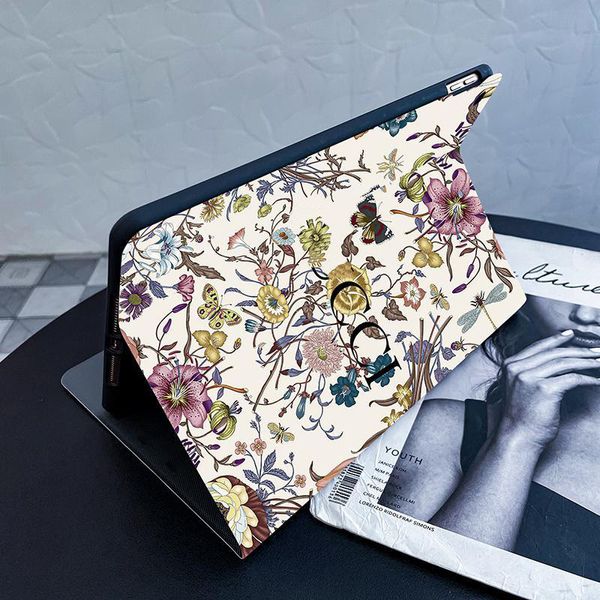 

Fashion Designer Tablet PC Cases for ipad pro11 10.9 10.2 10.5 Size Air123 ipad5 6 7 8 9 10 mini4-5-6 TPU Leather Print Letters Support Holder Luxury Cover