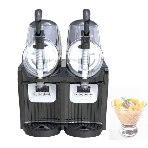 DHgate Snow Melting Machine Double Tank Slush Machine Commercial Smoothies Granita Machine Cold Drink Machine listed by DHgate