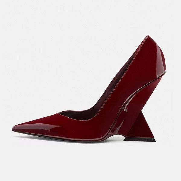 TheAtticoThick triangular heel high heels Luxury Designer shoes Pointed Toes Patent Leather Special-Shaped Heel Pumps 105mm Dinner dress shoes Womens factory shoe, Pink
TheAtticoThick triangular heel high heels Luxury Designer shoes Pointed Toes Patent Leather Special-Shaped Heel Pumps 105mm Dinner dress shoes Womens factory shoe, Pink