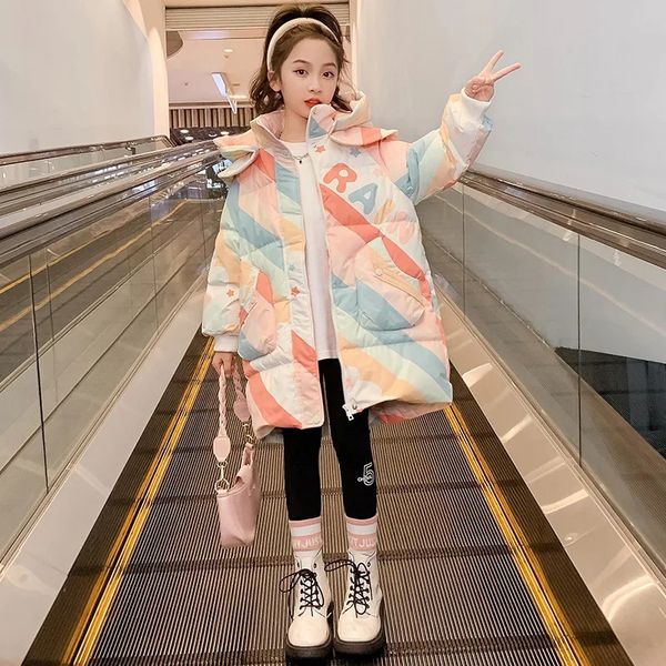 Down Rainbow Winter Jacket For Girls Zipper Clothes Hooded Children Cotton Coat Loose Kids Long Parka Thicken Materia XMP 2615, Maroon
Down Rainbow Winter Jacket For Girls Zipper Clothes Hooded Children Cotton Coat Loose Kids Long Parka Thicken Materia XMP 2615, Maroon