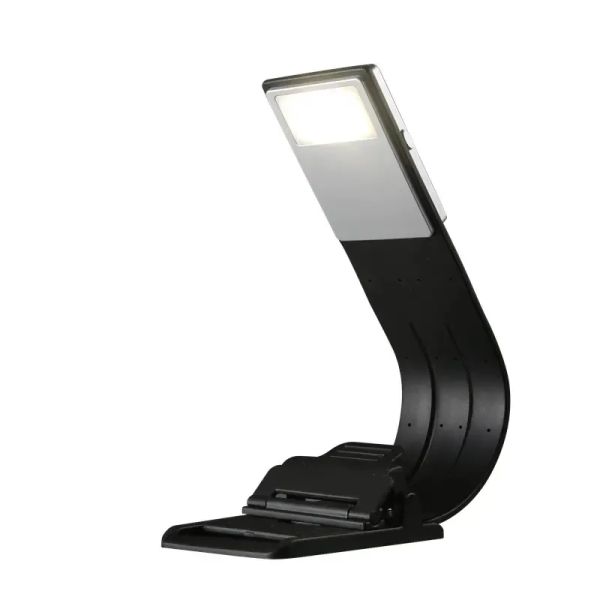 Image of Flexible Reading USB Light LED Bedroom Three Light Color Book Light Clip Portable USB Rechargeable E-book Clip-on Night Reading Lamp LL