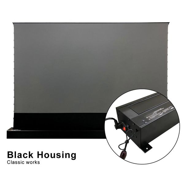 Image of 133Inch 150Inch 16:9HDTV 8K 3D Electric Tab Tensioned ALR Floor Rising Projector Screen for 4k Ultra short Throw projector home cinema