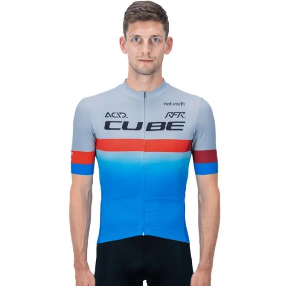 Image of CUBE Pro Team Bicycle Clothing Men New Road Bike Wear Racing Clothes Breathable Cycling Jersey Set Ropa Ciclismo Maillot
