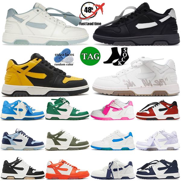 

2023 New Fashion Out of Office Designer Platform Shoes Off Mens Sneakers Black White Blue Red Yellow Runner Skateboarding White Designer Sneakers Jogging Size, B4 white light blue