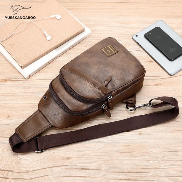 Factory outlet leather men shoulder bags 2 colors simple waterproof Joker mens backpack outdoor sports casual leather chest bag three-layer fashion handbag, Brown
Factory outlet leather men shoulder bags 2 colors simple waterproof Joker mens backpack outdoor sports casual leather chest bag three-layer fashion handbag, Brown