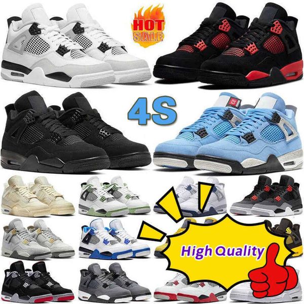 Image of Jumpman 4 4s Basketball Shoes for Men Women OG Red Thunder Pine Green Military Black Cat White Oreo Sail Seafoam University Blue Bred Mens Womens Sports Sneakers BY0X