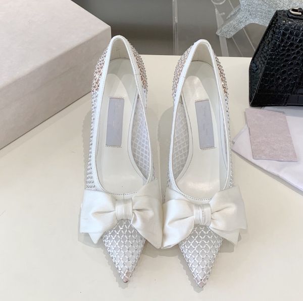 Designer women's mesh High heels shoes rhinestone shoes Net drill bow women ladies wedding party Crystal high-heeled shoes with box, Black
Designer women's mesh High heels shoes rhinestone shoes Net drill bow women ladies wedding party Crystal high-heeled shoes with box, Black