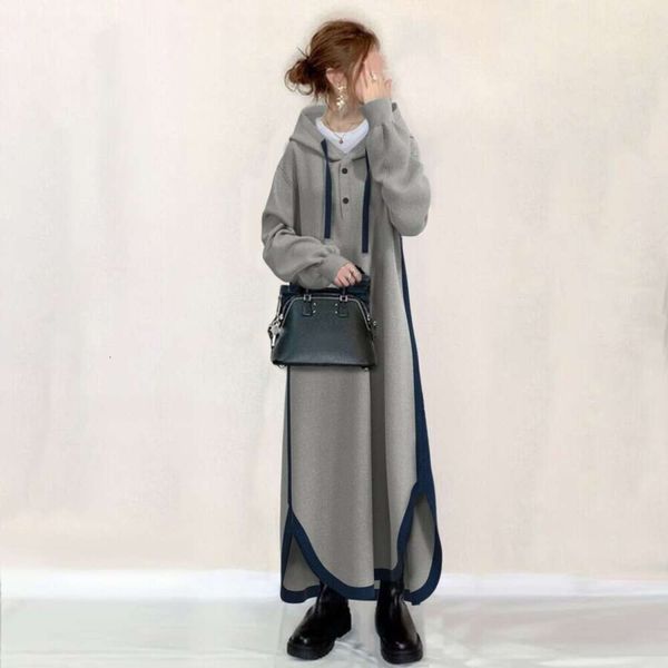 2023 Autumn/Winter New Casual Fashion Women's Dress Japanese Side Split Panel Contrast Loose Hooded Long Sleeve Dress, One size
2023 Autumn/Winter New Casual Fashion Women's Dress Japanese Side Split Panel Contrast Loose Hooded Long Sleeve Dress, One size