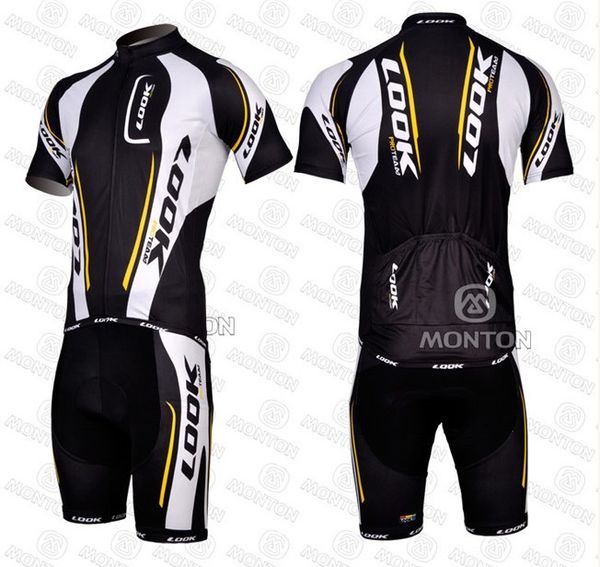 Image of New Look MTB Cycling Jersey Short Sleeve bib Shorts Set Gel Pad Bike Clthing Sportswear Quick Dry Breathable Men Bicycle Clothes Ciclismo Wear