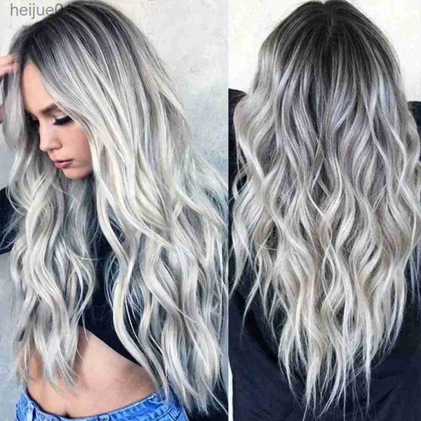 23" Natural Full Wigs Hair Long Wavy Synthetic Heat Resistant Ombre Sier Wig for Women and Girls Cosplay Party Costumel231024, Mix color
23" Natural Full Wigs Hair Long Wavy Synthetic Heat Resistant Ombre Sier Wig for Women and Girls Cosplay Party Costumel231024, Mix color