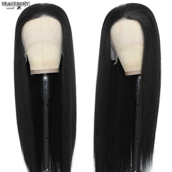 

Wig Synthetic Black Straight Wigs Pre Plucked with Baby Long Natural Hair Heat Resistant Lace Front Wigl231024
