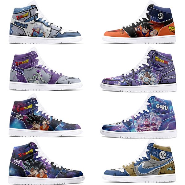 The new Customized Shoes DIY Sports Basketball Shoes males 1 women 1 Fashion and Handsome Anime Customized Character Sports Shoes Outdoor Sports Shoes