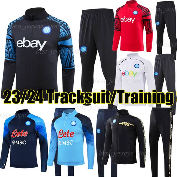 Image of XXXL 23/24 Napoli Soccer Tracksuits 2023 hooded jacket training Hoodies Sweater Naples CAJUSTE ZIELINSKI ANGUISSA OLIVERA Survetement Jogging adult kids