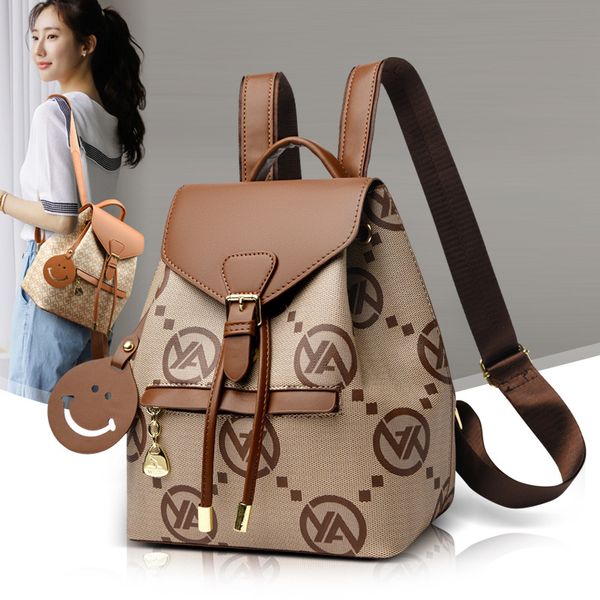 Retro womens shoulder bag 4 colors flip drawstring fashion backpacks simple atmosphere color matching leather handbag popular polka dot women backpack, Brown
Retro womens shoulder bag 4 colors flip drawstring fashion backpacks simple atmosphere color matching leather handbag popular polka dot women backpack, Brown