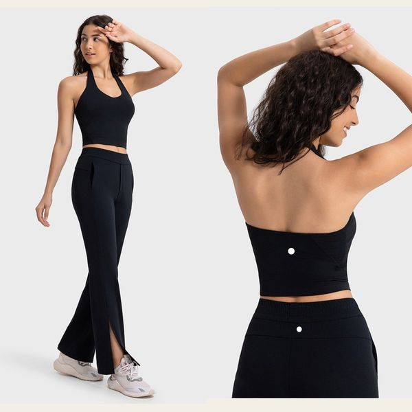 LU-1593 Sexy Hanging Neck Strapless and Beautiful Back Underwear No Steel Ring Built-in Chest Pad Sports Bra for Women Gym Sleeveless Fitness Yoga Fashion Tank, Black
LU-1593 Sexy Hanging Neck Strapless and Beautiful Back Underwear No Steel Ring Built-in Chest Pad Sports Bra for Women Gym Sleeveless Fitness Yoga Fashion Tank, Black