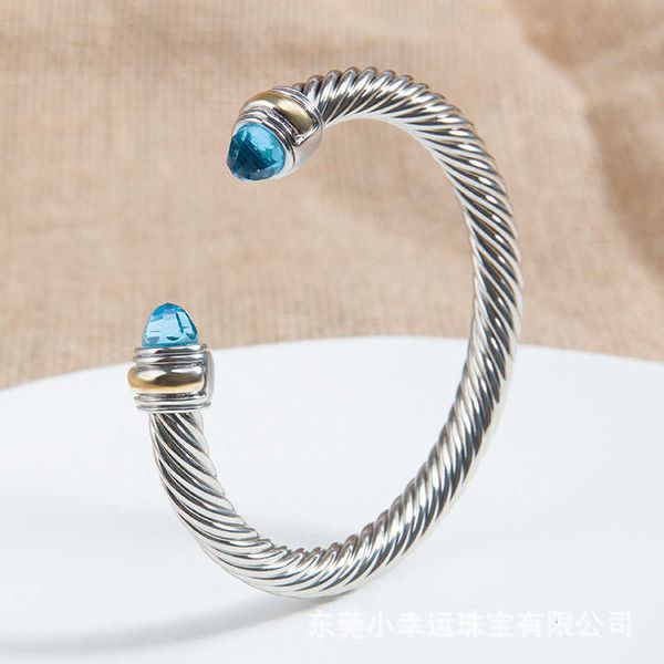 

Designer Classic Jewelry DY Bracelet Fashion Charm jewelry women Dy bracelet popular woven twisted wire cable opening 7MM Christmas gift jewelry accessories