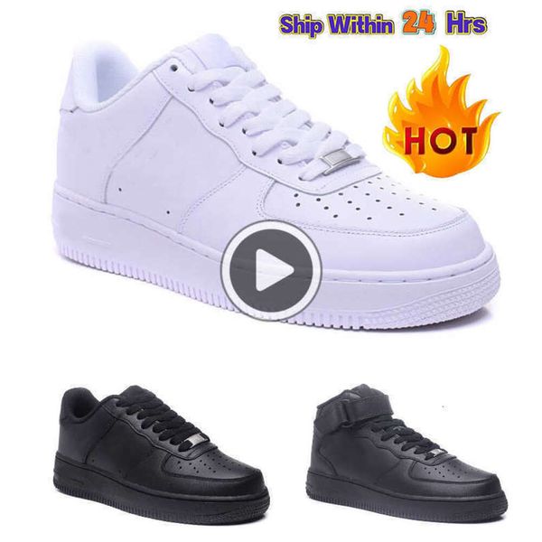 Image of Classic Forces Low Casual ShOes for mens womens utility triple black white shoe airforces shadows men trainers sneakers Outdoor Shoes