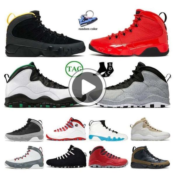 Image of Jumpman 9 Outdoor Sport Basketball Shoes Particle Grey Chile Fire Red 9s Mens Trainers Change The World University Gold Tinker Racer Blue 10 10s Snakers size 404 3LF2
