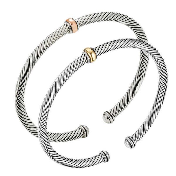 DY Bracelet Designer Classic Jewelry Fashion charm jewelry stainless steel bracelet titanium wire rope double color opening Christmas gift
DY Bracelet Designer Classic Jewelry Fashion charm jewelry stainless steel bracelet titanium wire rope double color opening Christmas gift