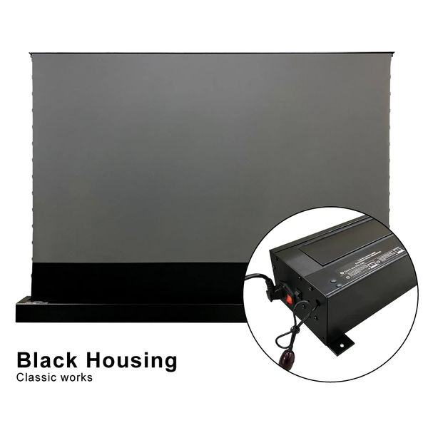 Image of 120 Inch Electric ALR Tab-Tension Projector Screen Motorized Floor Rising Screen for Ultra Short Throw Laser 4k Projector