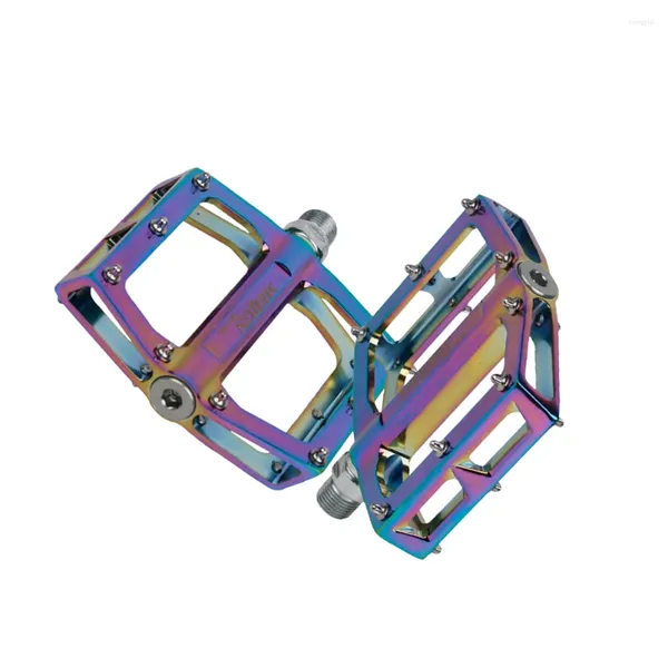 Image of Bike Pedals 1 Pair Of Fashion Aluminum Alloy Mountain Pedal With Anti-slip Spike Accessory (Colorful)