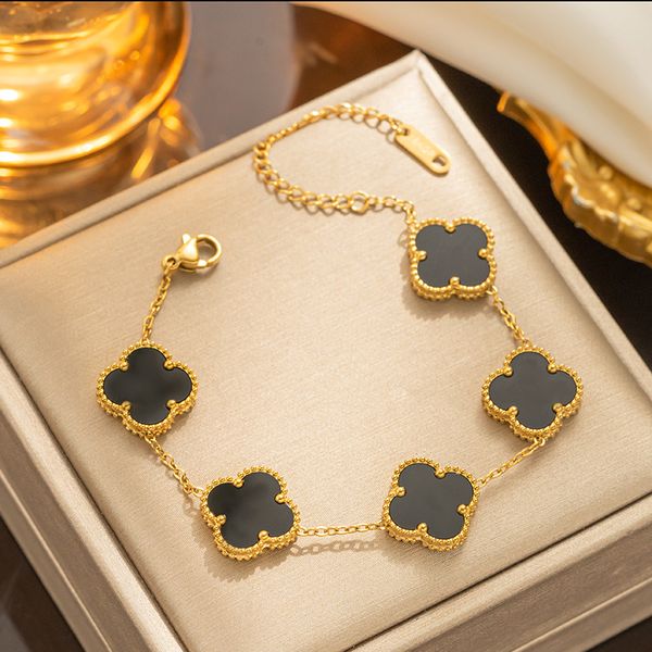 

designer jewelry women van clover bracelet Fashion mens bracelet Vintage Bracelets Clover Leaf Necklace Luxury Design Wedding Jewelry Chirstmas gift