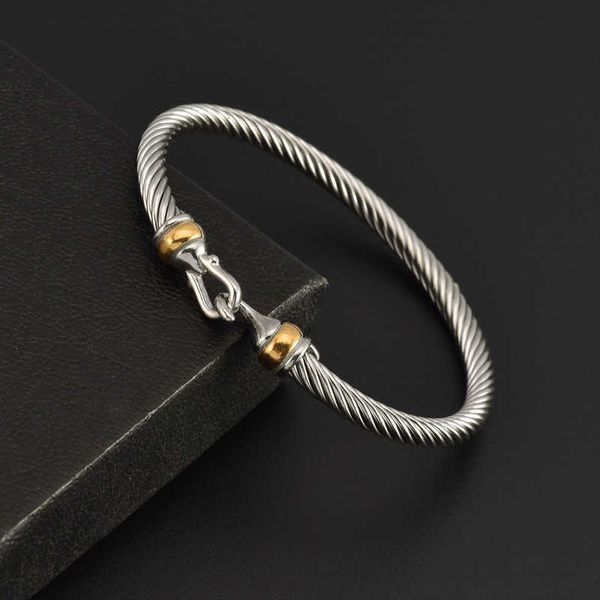 

DY Bracelet Designer Classic Jewelry Fashion charm jewelry titanium steel twisted wire dy electroplating gold woven hook Bracelet Zircon Bracelet Christmas gift