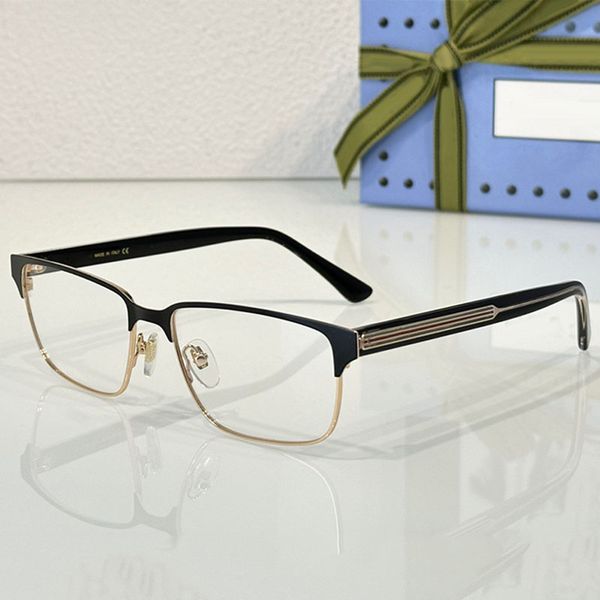 Mens Square Optical Eye Reading GG383O Designer Mens and Womens Metal Plate Half Frame Mirror Frame Advanced Texture Mirror Leg Fashion Transparent Glasses Office
Mens Square Optical Eye Reading GG383O Designer Mens and Womens Metal Plate Half Frame Mirror Frame Advanced Texture Mirror Leg Fashion Transparent Glasses Office