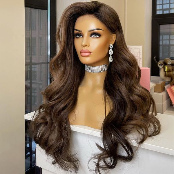 180density Brazilian Hair Body Wave Ash Brown Blonde Highlights Colored Lace Front Wig Transparent Lace Frontal Wigs Synthetic for Women
180density Brazilian Hair Body Wave Ash Brown Blonde Highlights Colored Lace Front Wig Transparent Lace Frontal Wigs Synthetic for Women