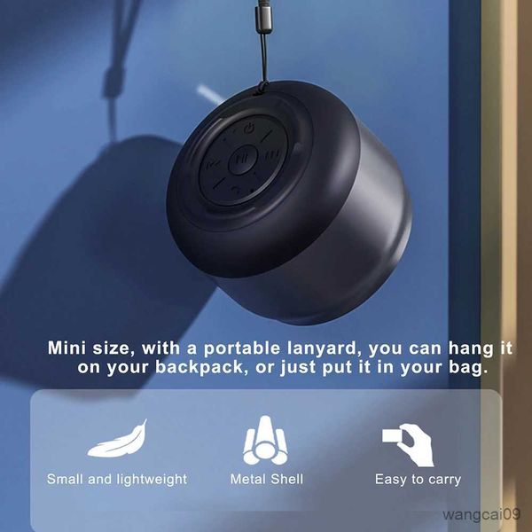 Image of Mini Speakers Mini Bluetooth Speaker Metal Portable Outdoor Wireless Speaker Music Surround Loudspeaker HD Voice Shocking Bass Waterproof Mic R231028