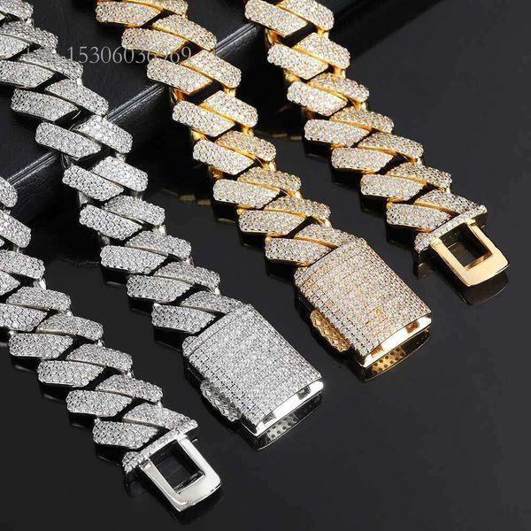 Europe Hot Sale 20Mm Ice Out Hip Hop Necklace VVS Moissanite Prong Cuban Link Full Diamond Chain Bracelet
Europe Hot Sale 20Mm Ice Out Hip Hop Necklace VVS Moissanite Prong Cuban Link Full Diamond Chain Bracelet