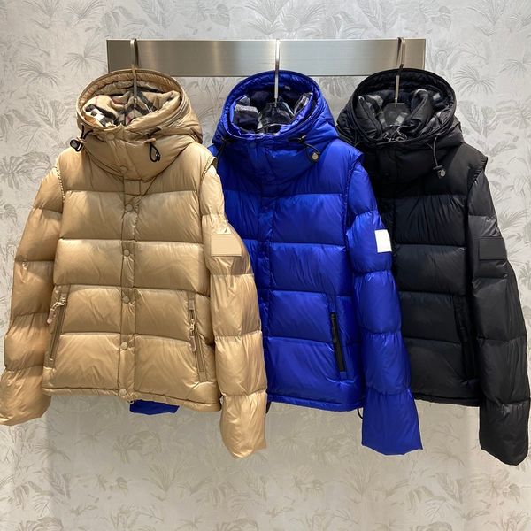 Designer Womens Plaid Hooded Down Jacket Man Parka Outerwear Sleeve Removable Vest Downs Super Thick Warm Winter Coats Unisex Jackets SML, Khaki
Designer Womens Plaid Hooded Down Jacket Man Parka Outerwear Sleeve Removable Vest Downs Super Thick Warm Winter Coats Unisex Jackets SML, Khaki