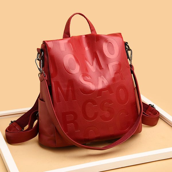 sales ladies shoulder bags 4 colors vertical zipper decorative fashion bucket bag soft printed leather backpack outdoor sports leisure travel backpacks, Black
sales ladies shoulder bags 4 colors vertical zipper decorative fashion bucket bag soft printed leather backpack outdoor sports leisure travel backpacks, Black