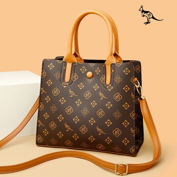 Grace womens shoulder bag 4 colors niche design printing handbag simple atmosphere color matching thick leather tote bag elegant stitching fashion backpack, Yellow
Grace womens shoulder bag 4 colors niche design printing handbag simple atmosphere color matching thick leather tote bag elegant stitching fashion backpack, Yellow