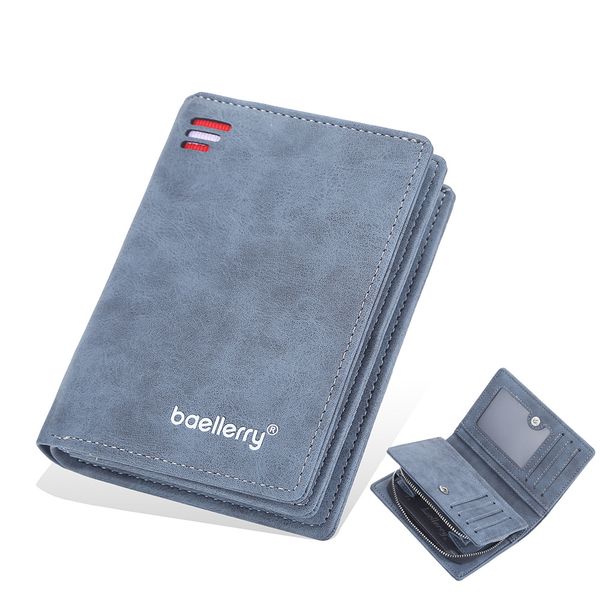 Outlet factory men wallets simple joker vertical multi-card short wallet waterproof zipper folding pocket money solid color leather fashion clutch card bag 3216, Dark grey
Outlet factory men wallets simple joker vertical multi-card short wallet waterproof zipper folding pocket money solid color leather fashion clutch card bag 3216, Dark grey
