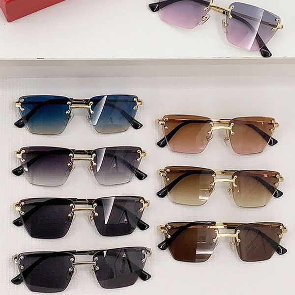 Mens and Womens Butterfly Cut Frameless Designer Sunglasses Metal Frame CT0451S Luxury Gradient Lunettes de Soleil Driving Outdoor Work Rich Original Box
Mens and Womens Butterfly Cut Frameless Designer Sunglasses Metal Frame CT0451S Luxury Gradient Lunettes de Soleil Driving Outdoor Work Rich Original Box