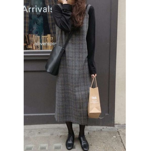Autumn And Winter New 2023 Fashion Fresh And Cute Style Korean Long Sleeve Dress Women's Fashion Casual Retro Plaid Sling Dress, Coffee sling
Autumn And Winter New 2023 Fashion Fresh And Cute Style Korean Long Sleeve Dress Women's Fashion Casual Retro Plaid Sling Dress, Coffee sling