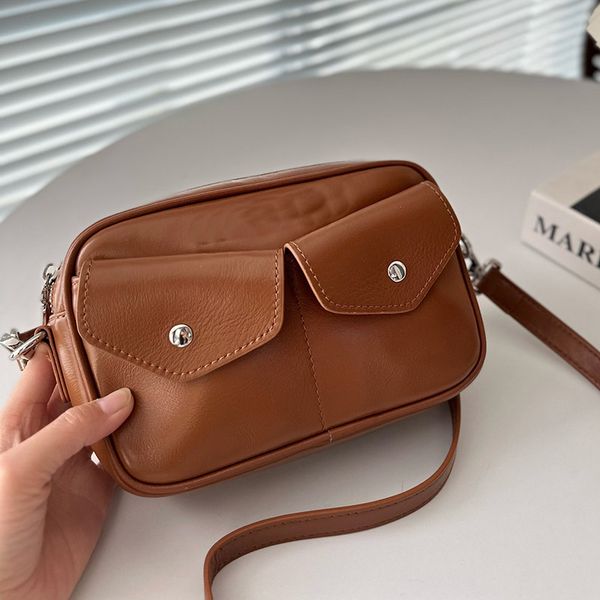 Mini Camera Bag Women Brown Designer Women Crossbody Bag Retro Shoulder Bag Purse Cowhide Luxury Handbag Bag Exterior Pocket handbags, Black
Mini Camera Bag Women Brown Designer Women Crossbody Bag Retro Shoulder Bag Purse Cowhide Luxury Handbag Bag Exterior Pocket handbags, Black