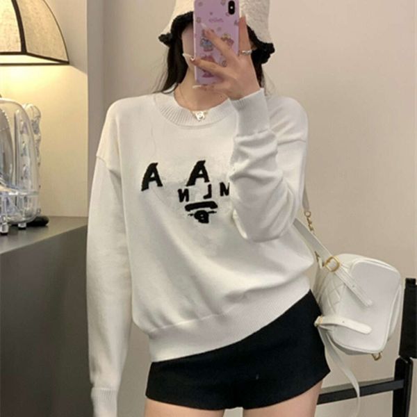 New Fashion Casual Women Knits Sweater Long Sleeve Round Neck Letter Printing Patchwork Elegant Chic Leisure Lady Sweater Autumn, Black 
New Fashion Casual Women Knits Sweater Long Sleeve Round Neck Letter Printing Patchwork Elegant Chic Leisure Lady Sweater Autumn, Black