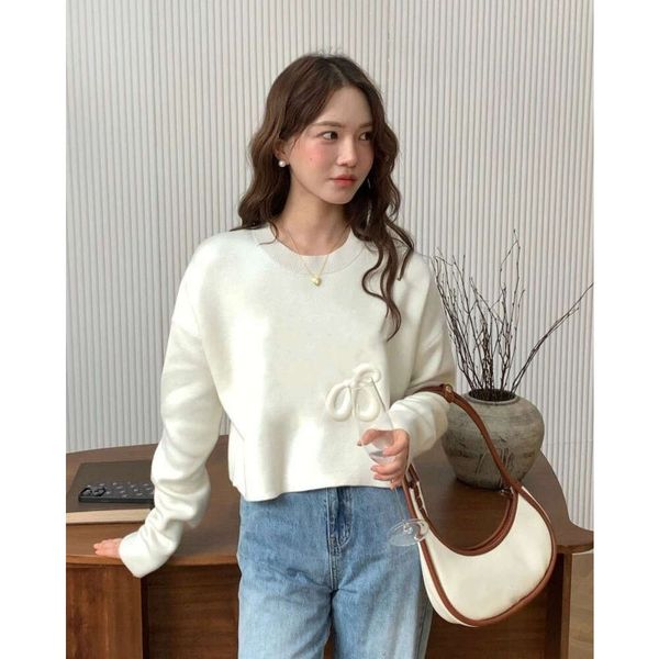 Women Sweater Pullover Knitwear Round Neck Loose Long Sleeve Sweater O-neck Autumn Tops Street Trend Korean Japan Sweater, Brown 
Women Sweater Pullover Knitwear Round Neck Loose Long Sleeve Sweater O-neck Autumn Tops Street Trend Korean Japan Sweater, Brown