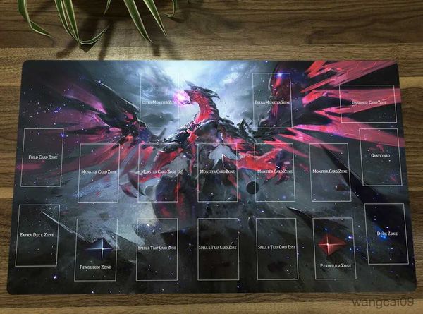Image of Mouse Pads Wrist YuGiOh Galaxy-Eyes Photon Dragon Mat Trading Card Game Mat Playmat Rubber Mouse Pad Desk Table Play Mat Bag 60x35cm R231031