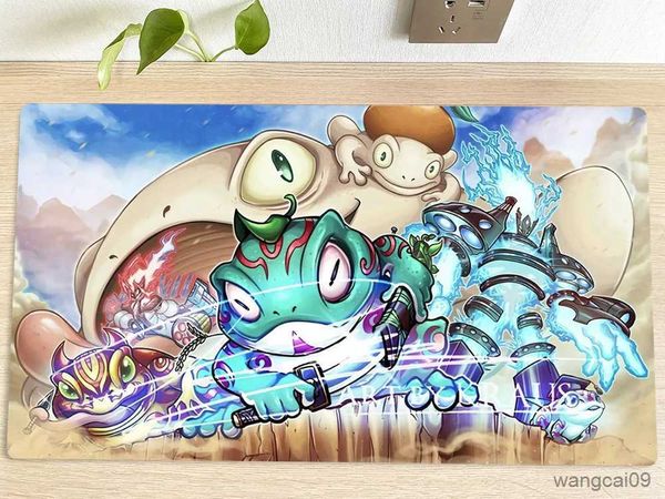 Image of Mouse Pads Wrist New YuGiOh Playmat Spright Frogs Board Trading Card Game Mat Gaming Accessories Mouse Pad Desk Mat Bag R231031