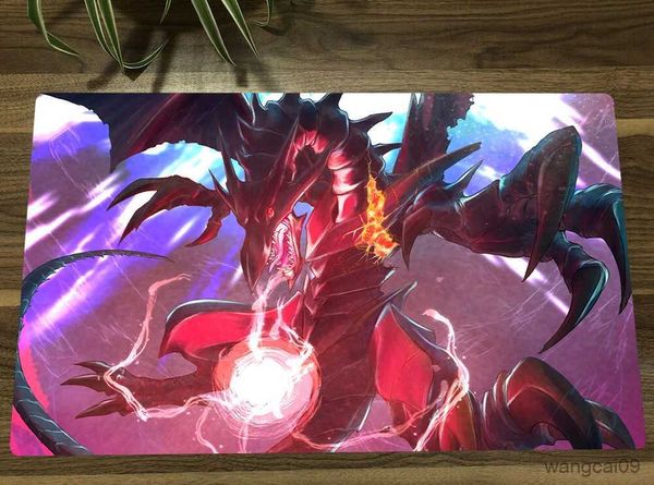 Image of Mouse Pads Wrist YuGiOh Red-eyes Black Dragon Mat Trading Card Game Mat Playmat Rubber Mouse Pad Desk Table Gaming Play Mat 60x35cm R231031