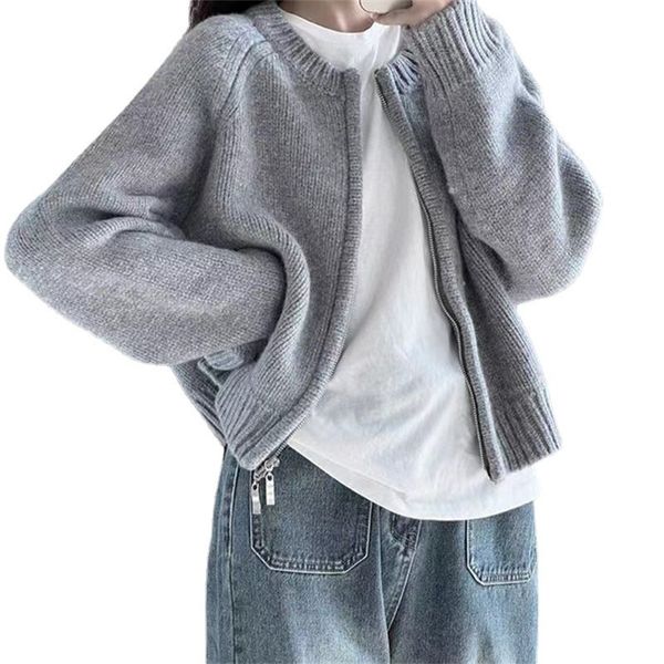 Women's Knits Knitted Cardigan Round Neck Cashmere Sweater Coat Korean Fashion Soft Slim Fit Jacket Zipper With Double Sliders, Beige
Women's Knits Knitted Cardigan Round Neck Cashmere Sweater Coat Korean Fashion Soft Slim Fit Jacket Zipper With Double Sliders, Beige